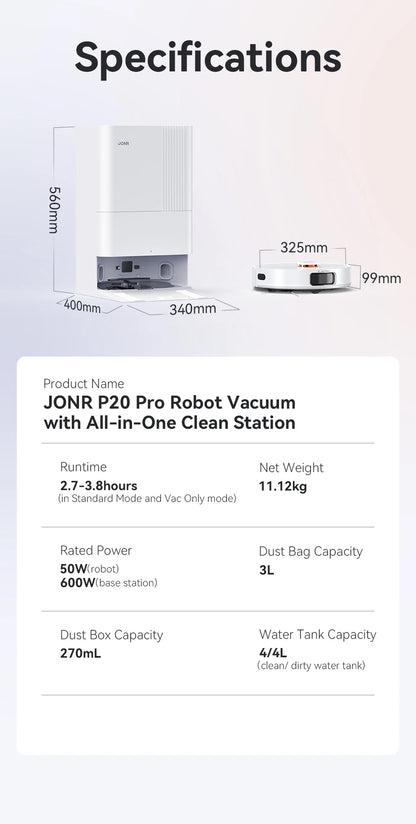 JONR Robot Vacuum P20 Pro
